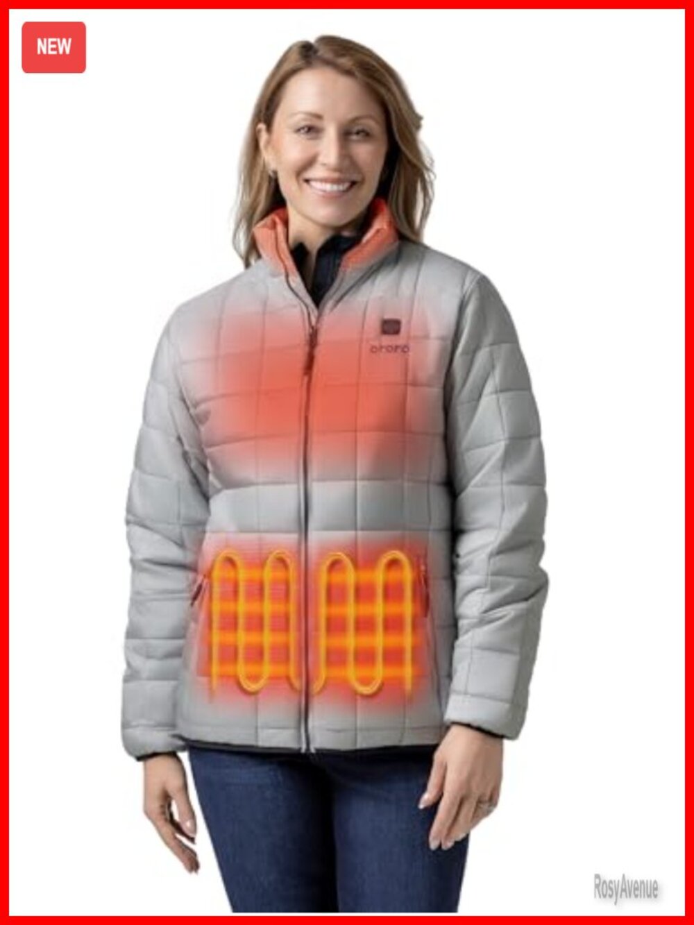 ORORO Women's Lightweight Quilted Heated Jacket with Battery